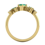 A view through the centre of the 18ct yellow gold band, showcasing the smooth, mirror-polished internal finish.