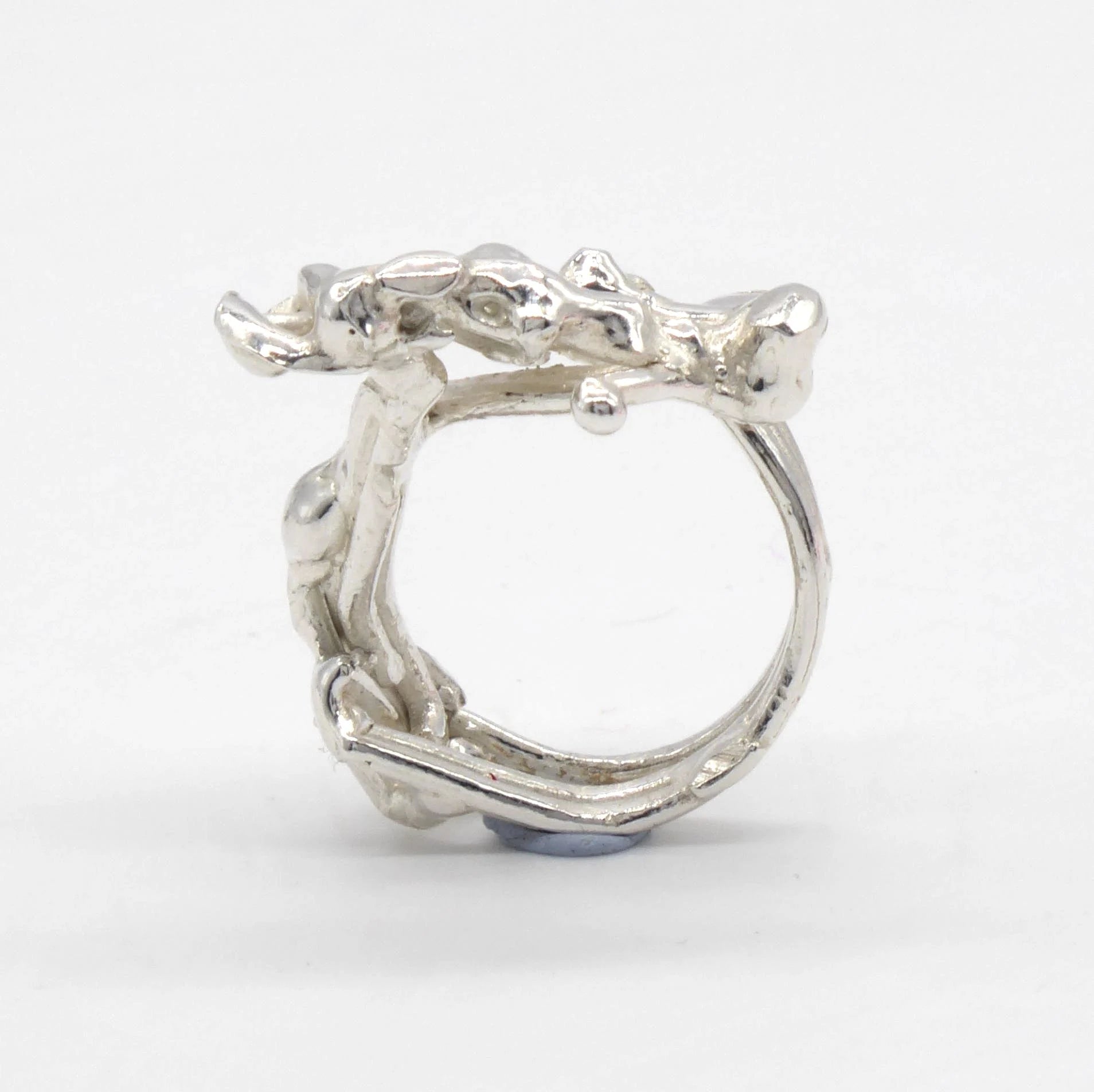 Offset Small Silver Origins Ring - One-Of-A-Kind