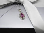 Fleur Pink Tourmaline Pendant in Recycled Silver