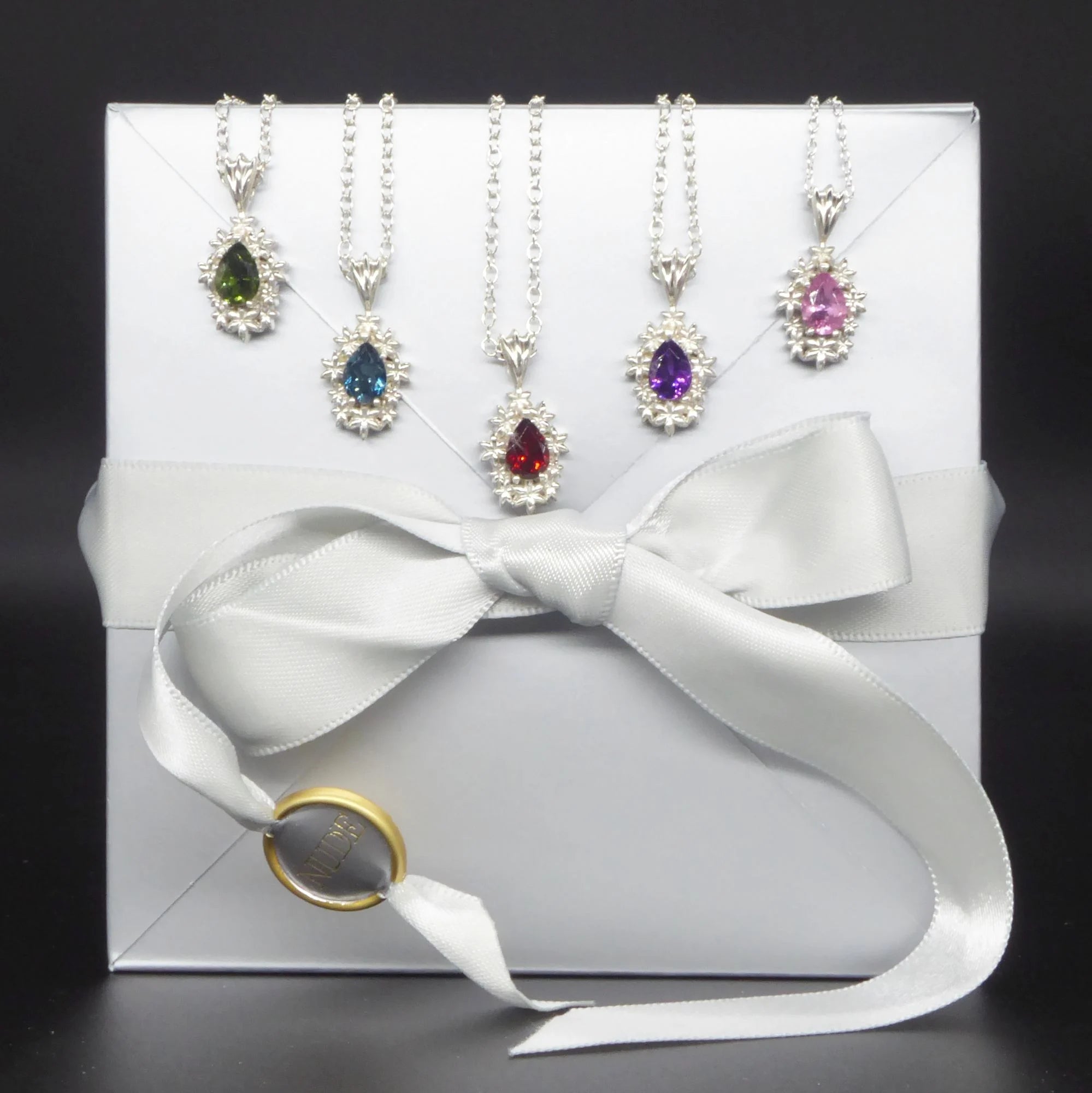 Fleur London Amethyst Pendant in Recycled Silver