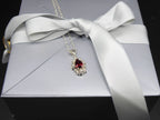 Fleur Garnet Pendant in Recycled Silver