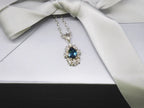 Fleur London Blue Topaz Pendant in Recycled Silver