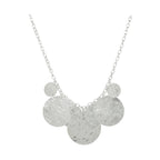 Silver Glitter Ball Multi Disc Necklace