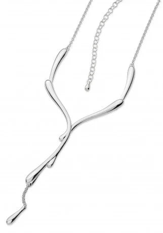Dripping Silver Necklace