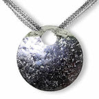 Glitter Ball Multi Chain Silver Statement Necklace