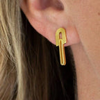 Gold Deco Arch Earrings