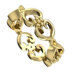 Flowers On The Vine, Yellow Gold Floral Patterned Wedding Ring