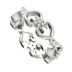 Flowers On The Vine,  White Gold Or Platinum Floral Patterned Wedding Ring