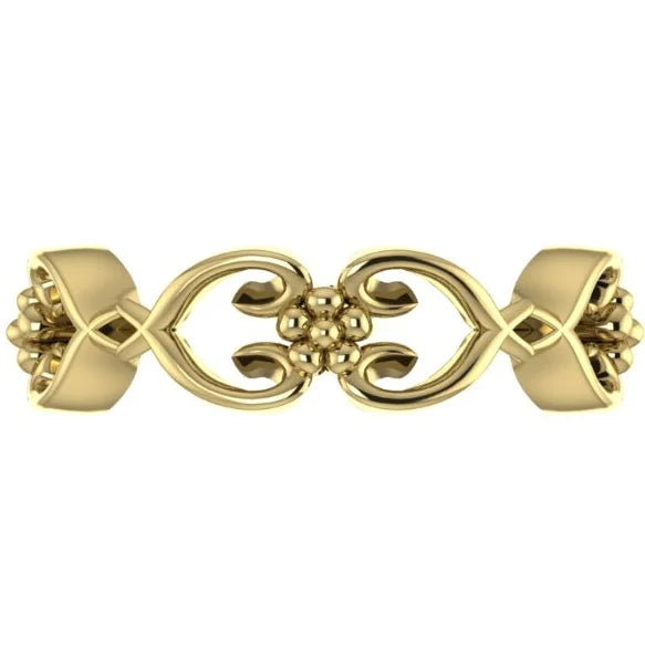Flowers On The Vine, Yellow Gold Floral Patterned Wedding Ring