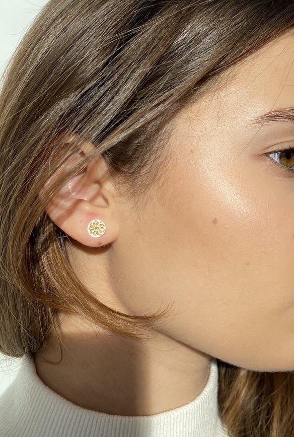 Gold & Silver Mandala Earrings