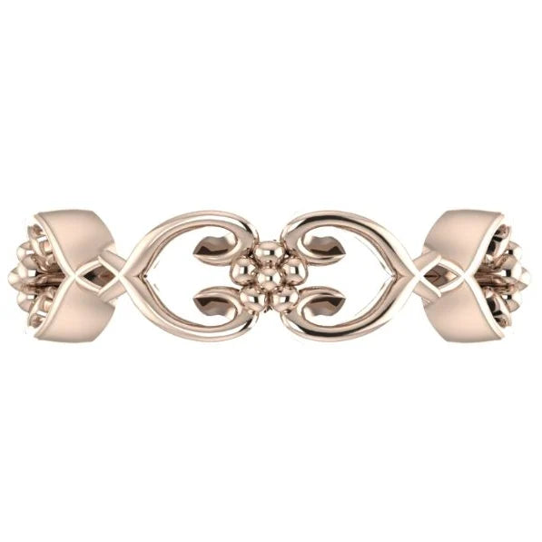 Flowers On The Vine, Rose Gold Floral Patterned Wedding Ring