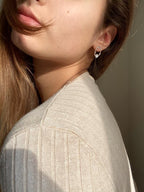 Silver Rose Thorn Stud Earrings