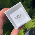 Organic Style Silver Origin Ring With A Dainty Green Tourmaline Gemstone