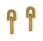Gold Deco Arch Earrings