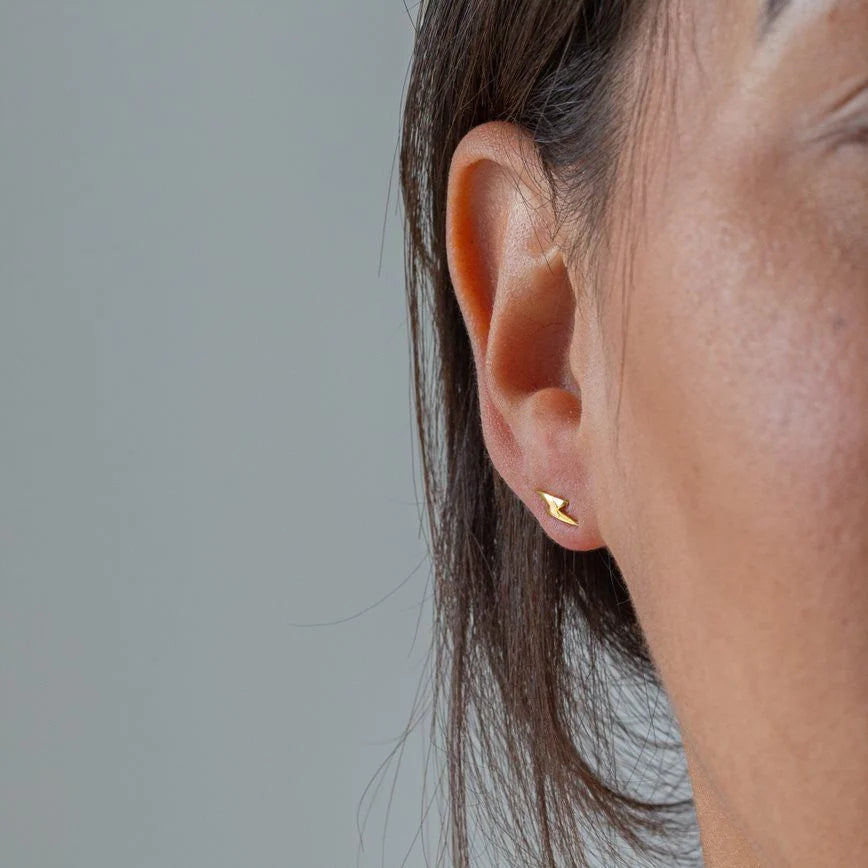 Gold Lightening Earrings