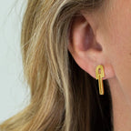 Gold Deco Arch Earrings