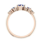 A view through the centre of the ring band, showing the smooth, polished interior and rounded profile.
