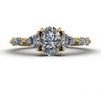 Maisie Oval Diamond Five Stone Ring in 18ct Yellow Gold