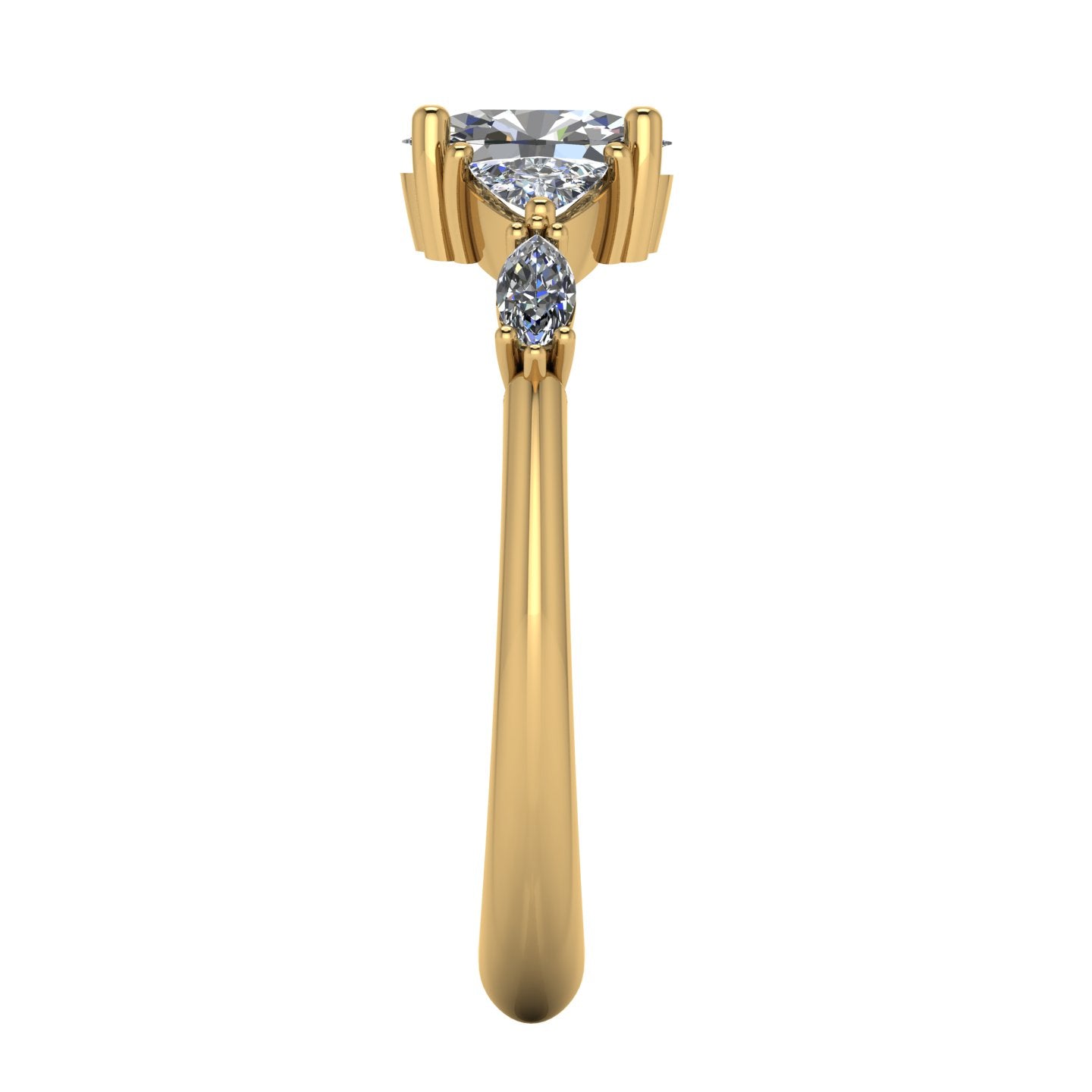 Maisie Oval Diamond Five Stone Ring in 18ct Yellow Gold