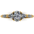 Maisie Oval Diamond Five Stone Ring in 18ct Yellow Gold