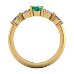 Maisie Oval Emerald & Diamond Ring in 18ct Yellow Gold