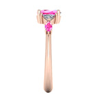 Maisie Oval Pink Sapphire & Diamond Ring in 18ct Rose Gold