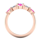 Maisie Oval Pink Sapphire & Diamond Ring in 18ct Rose Gold