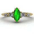 Maisie Marquise Tsavorite & Diamond Ring in 18ct Yellow Gold