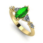 Maisie Marquise Tsavorite & Diamond Ring in 18ct Yellow Gold