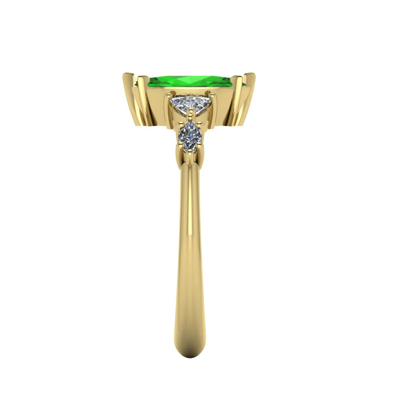 Maisie Marquise Tsavorite & Diamond Ring in 18ct Yellow Gold