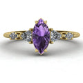 Maisie Marquise Violet Sapphire & Diamond Ring in 18ct Yellow Gold