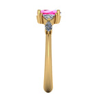 Maisie Oval Pink Sapphire & Diamond Ring in 18ct Yellow Gold