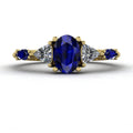 Maisie Oval Blue Sapphire & Diamond Ring