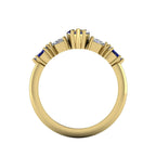 Maisie Marquise Blue Sapphire & Diamond Ring in 18ct Yellow Gold