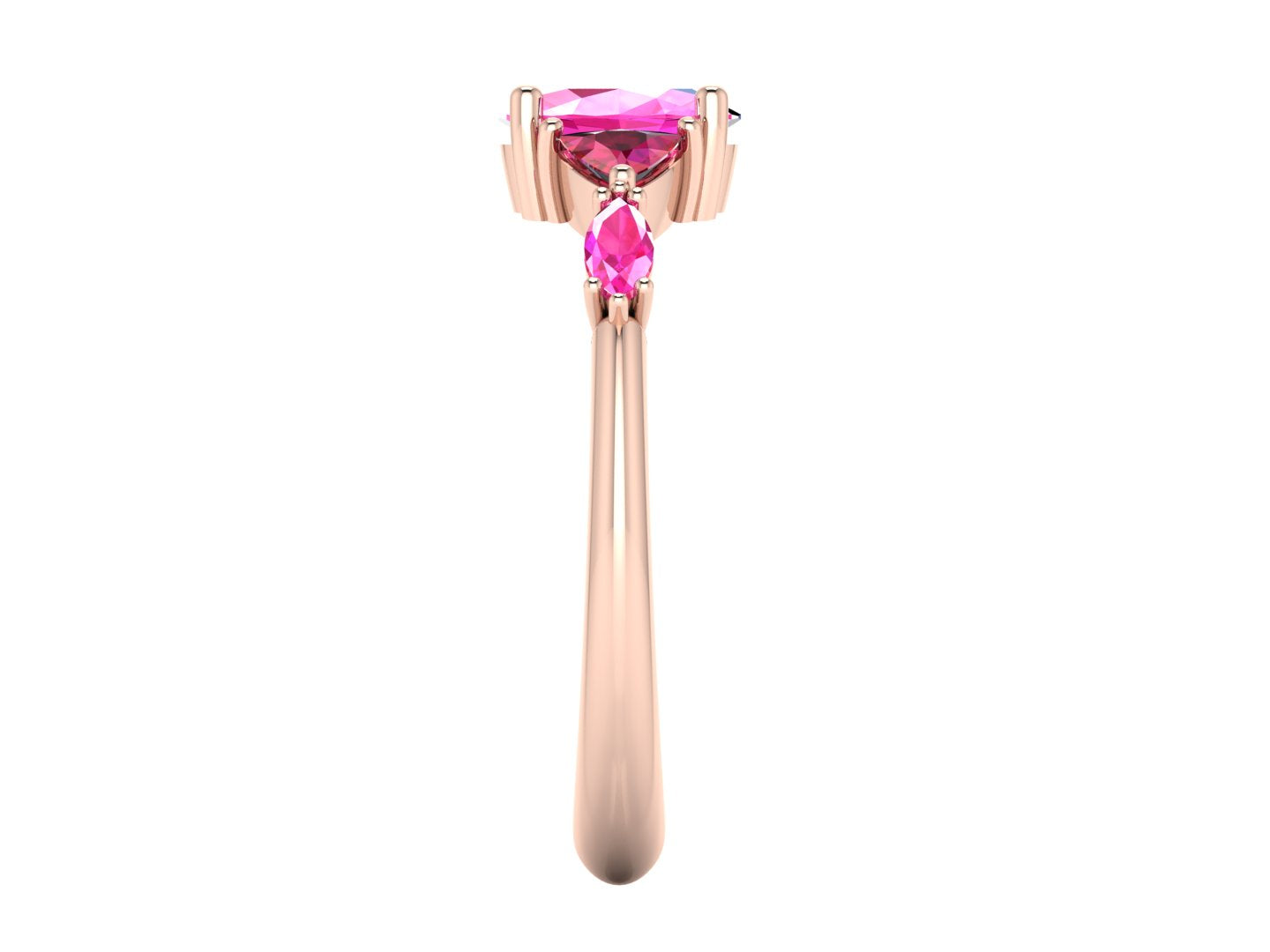 Maisie Oval Pink Sapphire & Ruby Ring in 18ct Rose Gold
