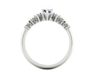 Harlequin Blue Sapphire & Diamond Ring in 18ct White Gold