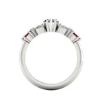 Maisie Marquise Ruby & Diamond Ring in White Gold or Platinum