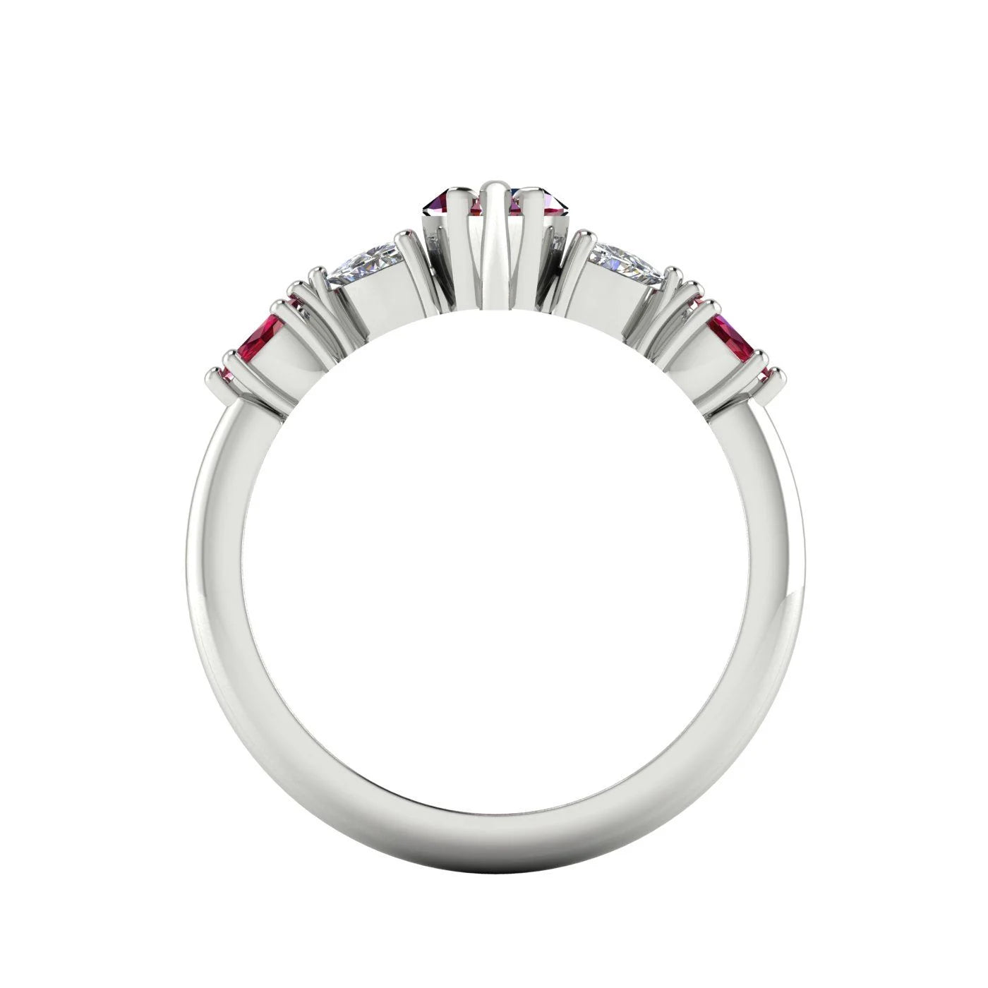 Maisie Marquise Ruby & Diamond Ring in White Gold or Platinum