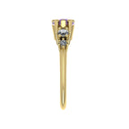 Comet Ring: Pear Shaped Violet Sapphire & Diamond's Ring