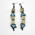 Agate & Teal Pearl Earrings