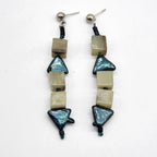 Agate & Teal Pearl Earrings