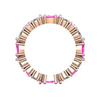 Raspberry Ripple Allsorts - Pink Sapphire & Diamond Rose Gold Eternity Ring