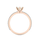 Amoret Marquise Champagne Diamond Rose Gold Engagement Ring