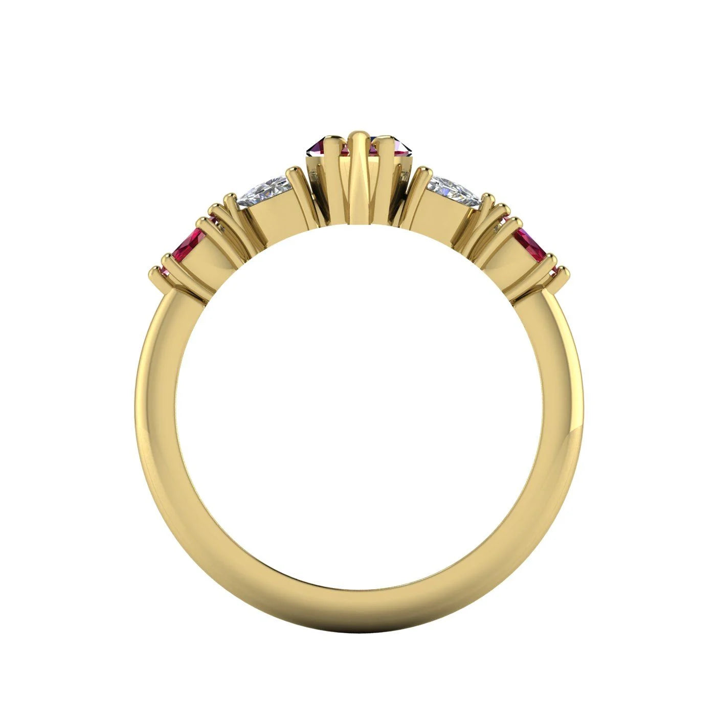Maisie Marquise Ruby & Diamond Ring in 18ct Yellow Gold