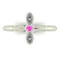 Astraea Trilogy - Pink Sapphire, Diamond & White Gold Ring