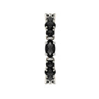 Profile view of the Black Diamond Allsorts ring showing the craftsmanship of the mixed-cut setting.