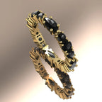 Profile view of the Black Diamond Allsorts ring showing the craftsmanship of the setting.