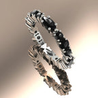 Black Diamond Allsorts ring featuring marquise and brilliant-cut stones in 18ct white gold.