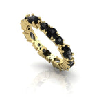 Handcrafted black diamond Allsorts ring in progress in the London studio.