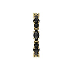 Black Diamond Allsorts ring featuring marquise and brilliant-cut stones in 18ct yellow gold side view.